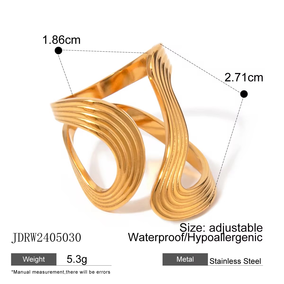 EternaLine 18K Gold Statement Ring - additional view